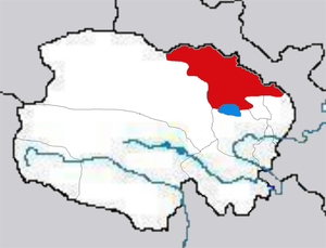 Хайбэй-Тибетский автономный округ на карте