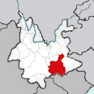 Хунхэ-Хани-Ийский автономный округ на карте