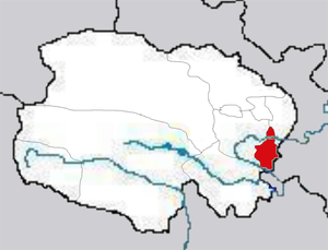 Хуаннань-Тибетский автономный округ на карте