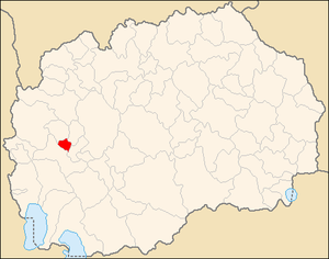 Община Кичево на карте
