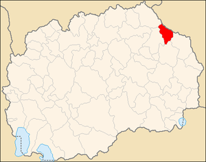 Община Македонска-Каменица на карте