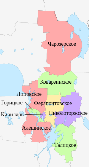 Кирилловский район, карта
