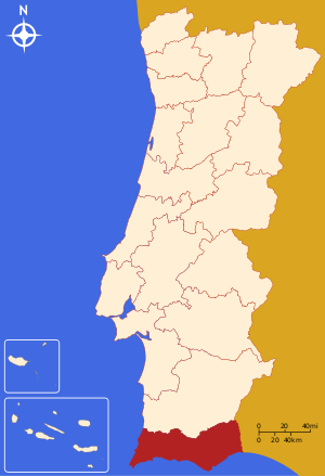 Фару (округ) на карте