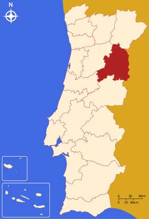 Округ Гуарда на карте