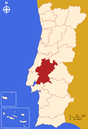 Округ Сантарен на карте