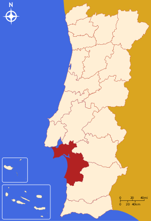 Сетубал (округ) на карте