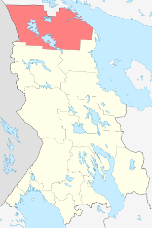 Лоухский муниципальный район на карте