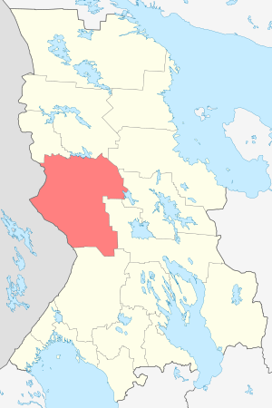 Муезерский муниципальный район на карте