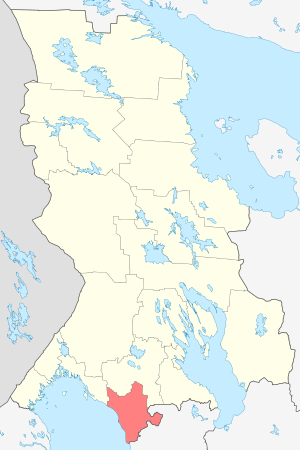 Оло́нецкий район на карте