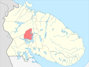 Городской округ город Мончегорск с подведомственной территорией на карте