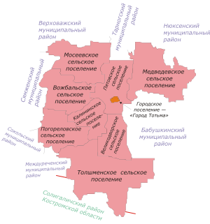 Тотемский муниципальный район, карта
