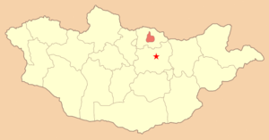 Дархан-Уул, карта