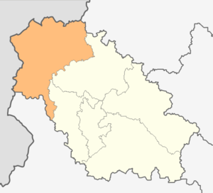 Община Трын на карте