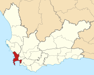 Городской округ Кейптаун, карта