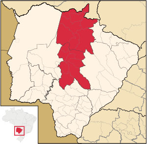 Северо-центральная часть штата Мату-Гросу-ду-Сул, карта