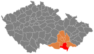 Район Бржецлав на карте