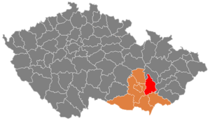 Район Вишков на карте