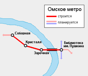 Схема омского метрополитена