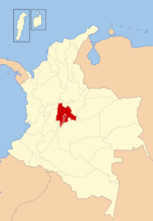 Кундинамарка, карта