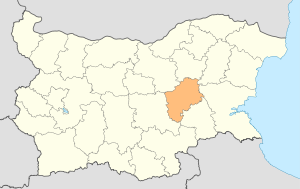 Сливенская область на карте