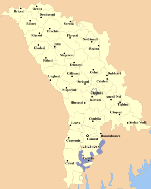 Тараклийский район на карте