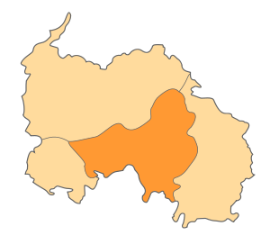 Цхинвальский район на карте