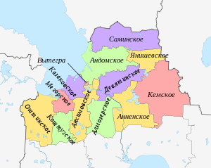 Вытегорский муниципальный район, карта