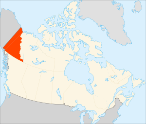 Юкон на карте Канады