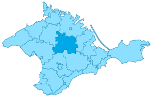 Красногвардейский район на карте Крыма