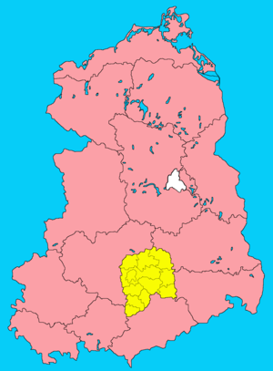 Округ Лейпциг на карте