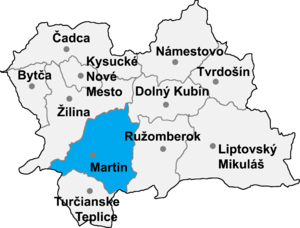 Район Мартин на карте