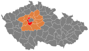 Район Прага-запад на карте