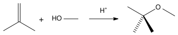 Изображение:Methyl tert-butyl ether synthesis.svg