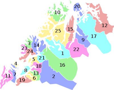 Kommuneinndelingen i Troms