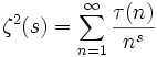 \zeta^2(s)=\sum_{n=1}^\infty\frac{\tau(n)}{n^s}