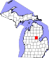 Map of Michigan highlighting Gladwin County.svg