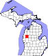 Map of Michigan highlighting Lake County.svg