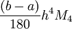 \frac{(b-a)}{180}h^4 M_4