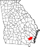 Округ Брэнтли на карте штата.