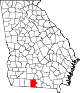Округ Брукс на карте штата.