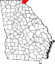 Округ Рэбан на карте штата.