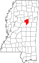 Округ Чоктоу на карте штата.