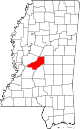 Округ Мэдисон на карте штата.