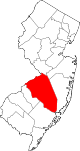 Округ Бёрлингтон на карте штата.
