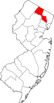 Округ Пассеик на карте штата.