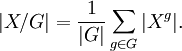 |X/G|=\frac{1}{|G|}\sum_{g\in G}|X^g|.